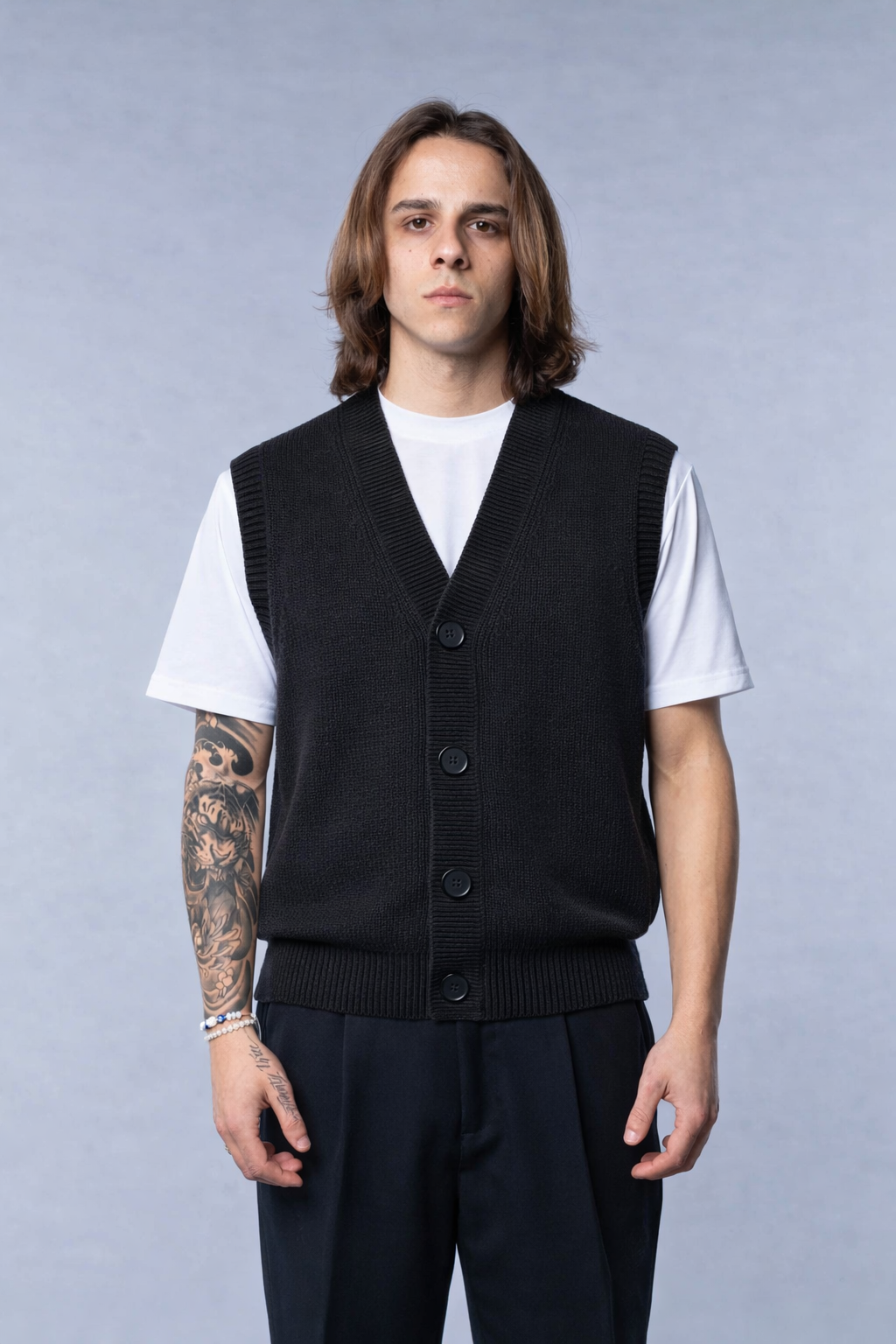 Gilet in maglia con bottoni
