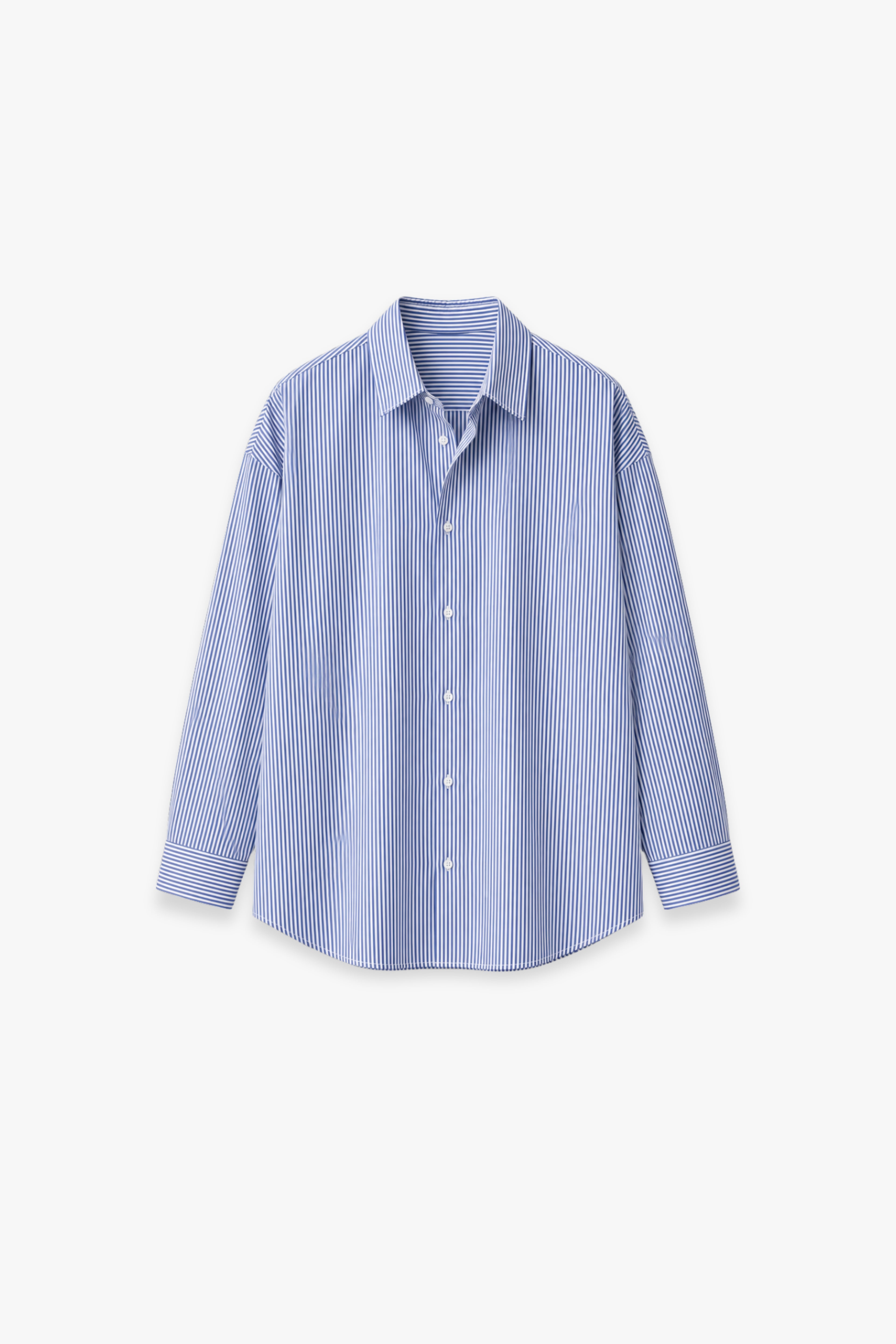 CAMICIA BIANCA A RIGHE BLU