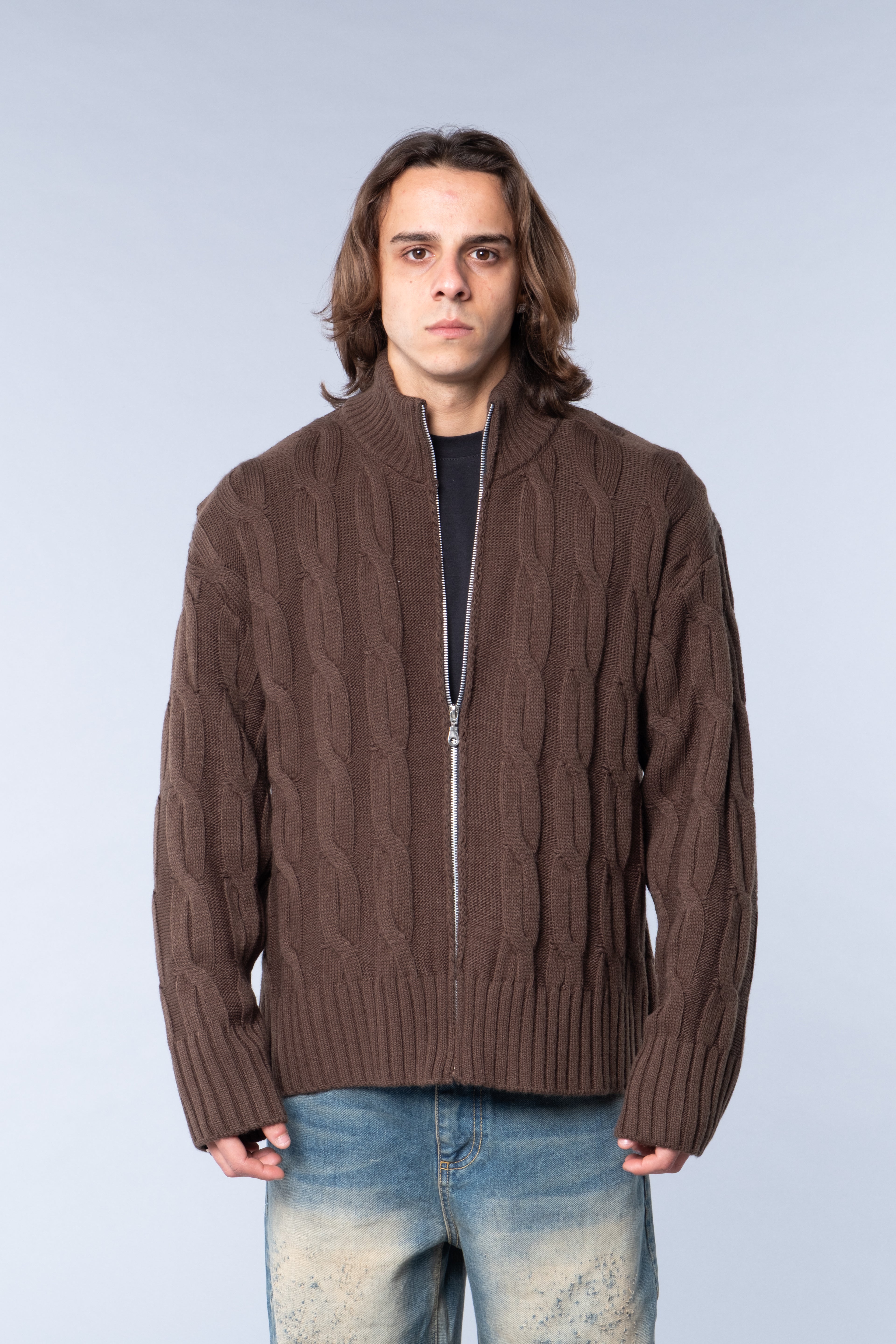 Maglione Zip Crafted