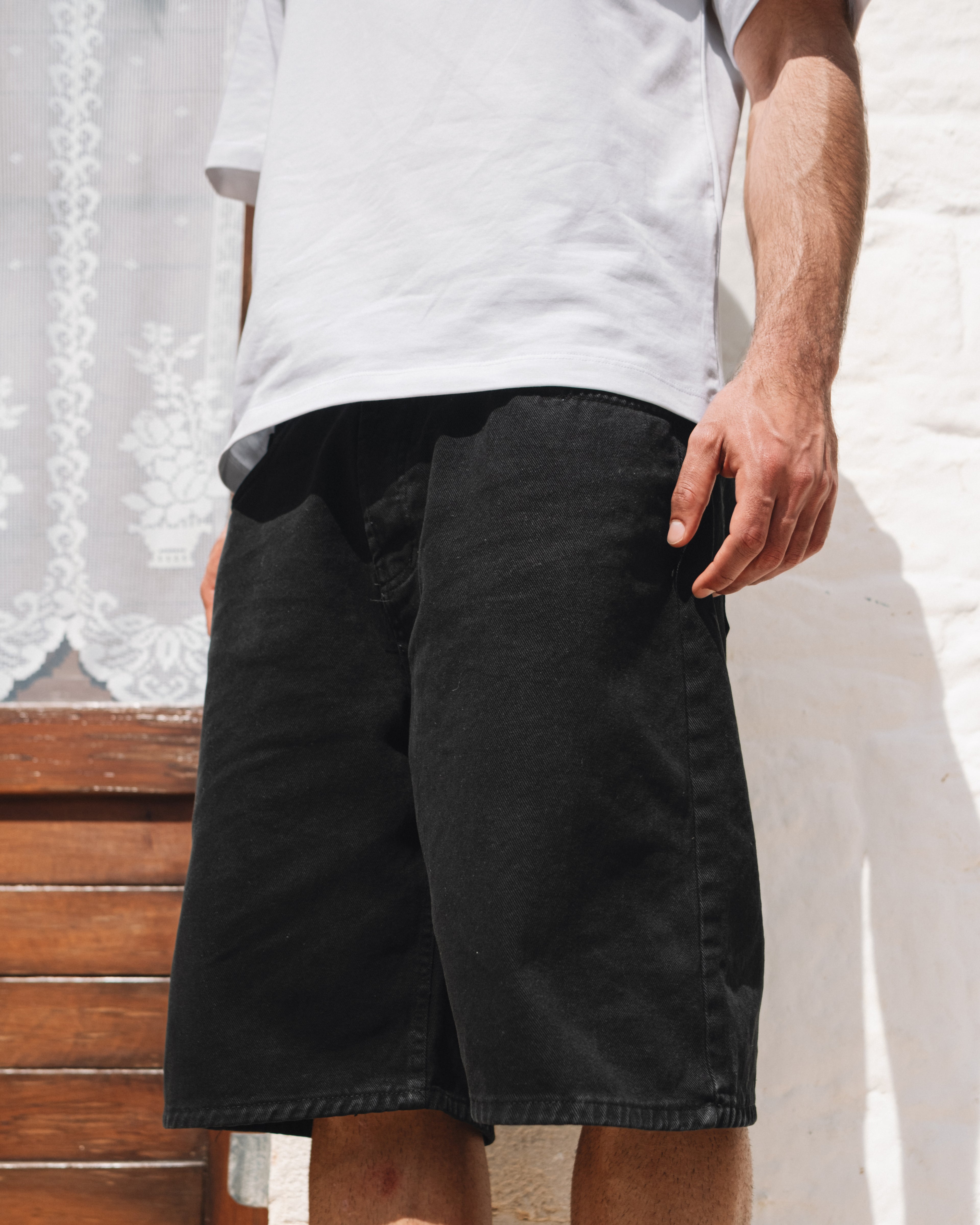 BERMUDA DENIM NERO